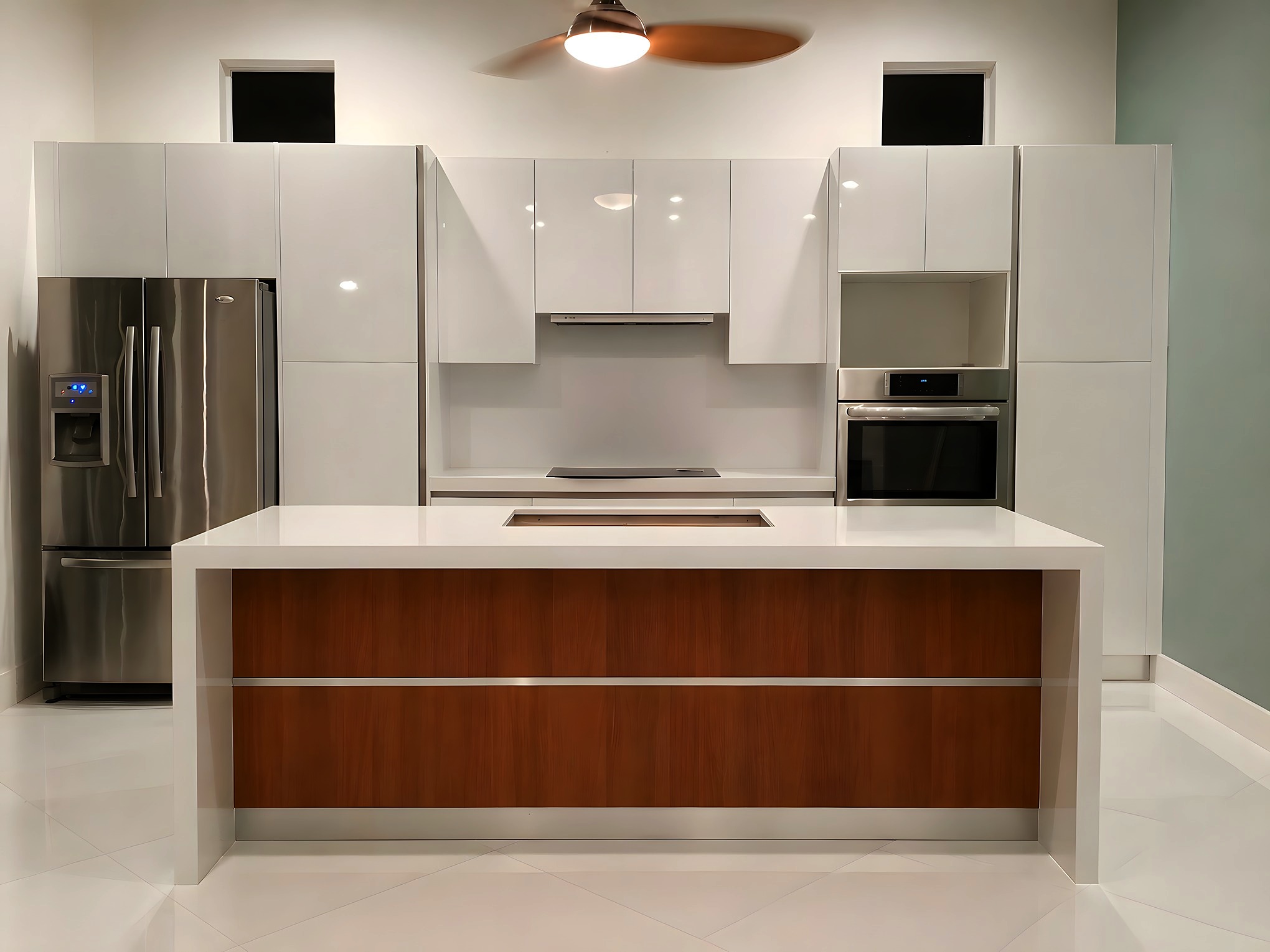 Kitchen with stone countertops